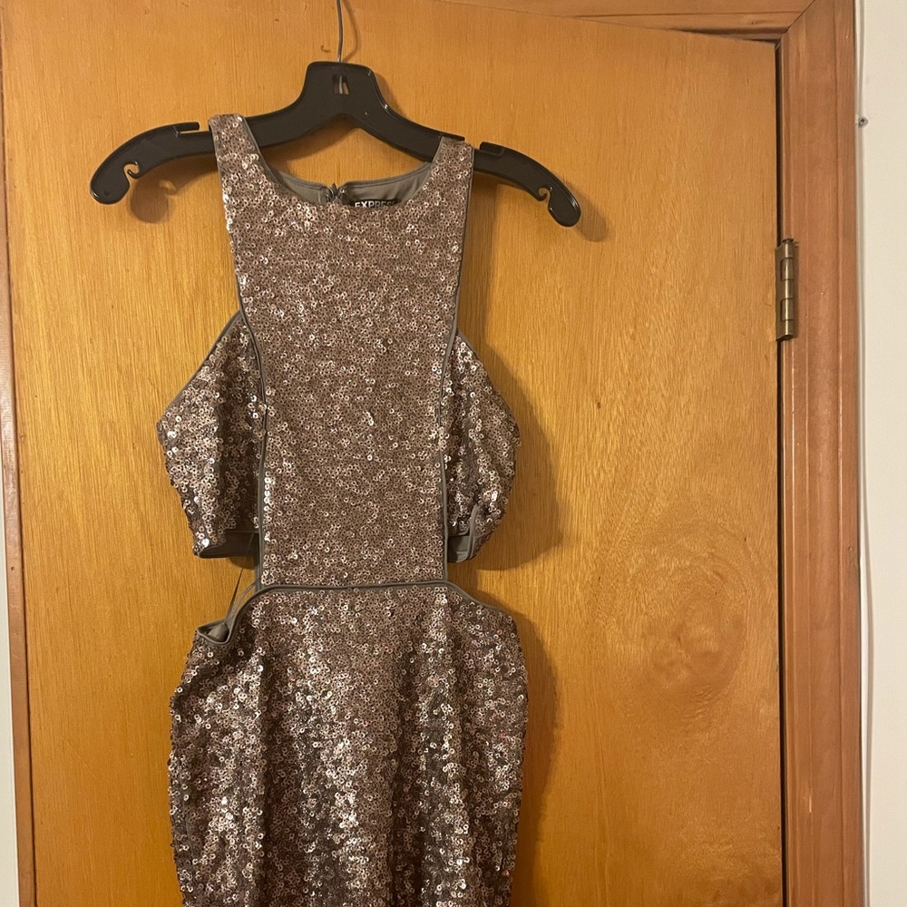 Sequence gold dress